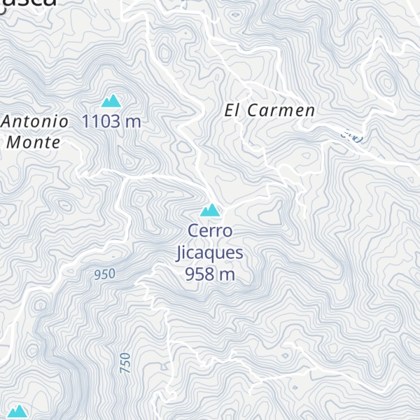 Map of Cerro Jicaques