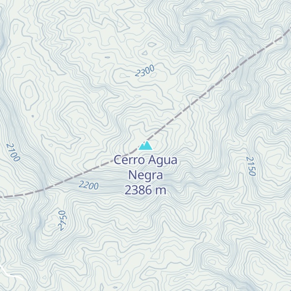 Map of Cerro Agua Negra