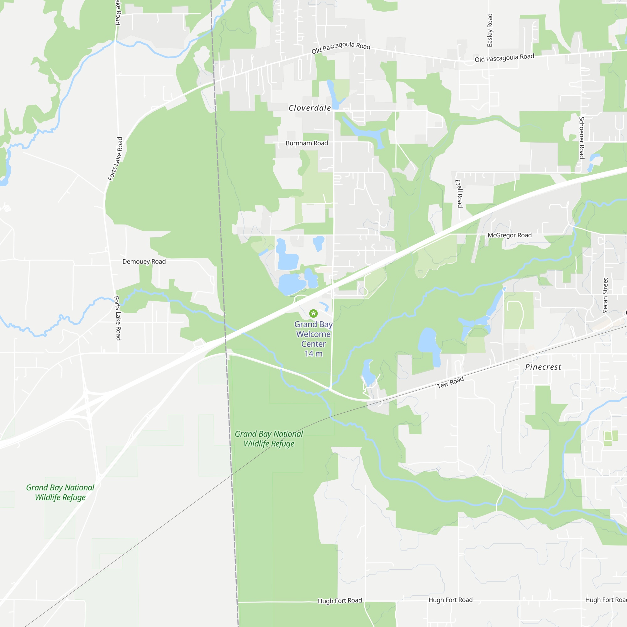 Grand Bay Welcome Center map