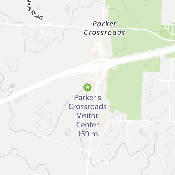 Map of Parker's Crossroads Visitor Center