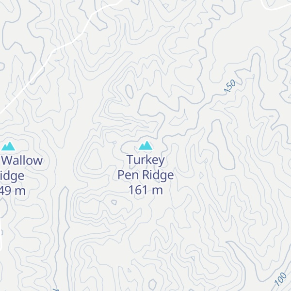 Map of Turkey Pen Ridge