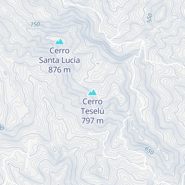 Map of Cerro Teselú