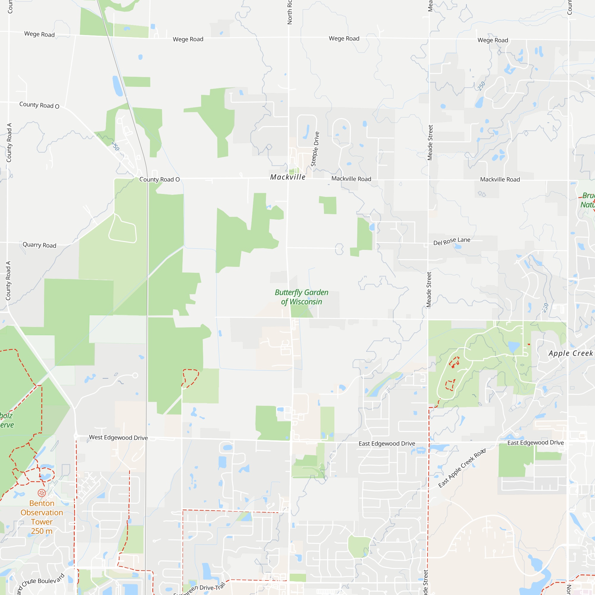 Butterfly Garden of Wisconsin map