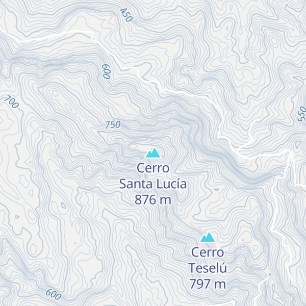 Map of Cerro Santa Lucía