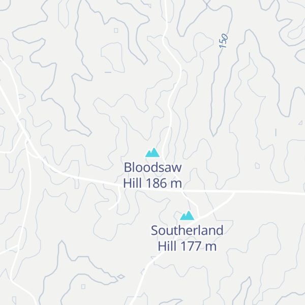 Map of Bloodsaw Hill