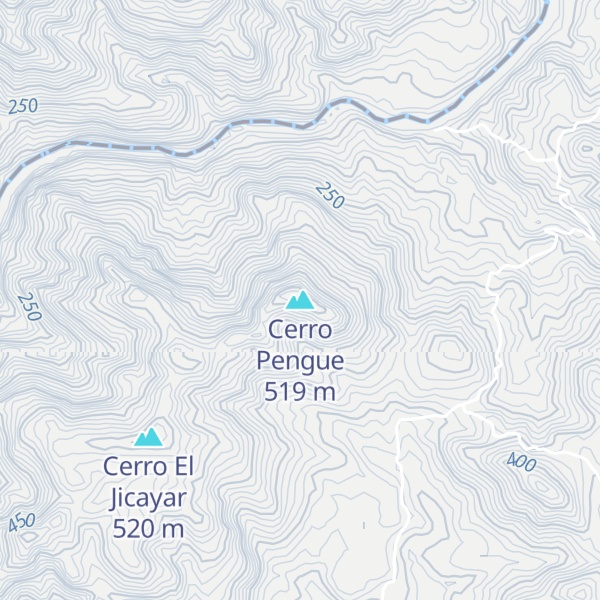 Map of Cerro Pengue
