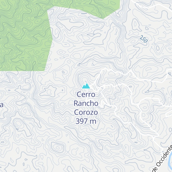 Map of Cerro Rancho Corozo