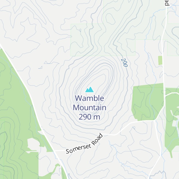 Map of Wamble Mountain
