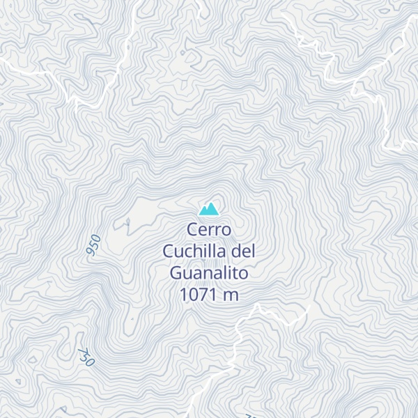 Map of Cerro Cuchilla del Guanalito