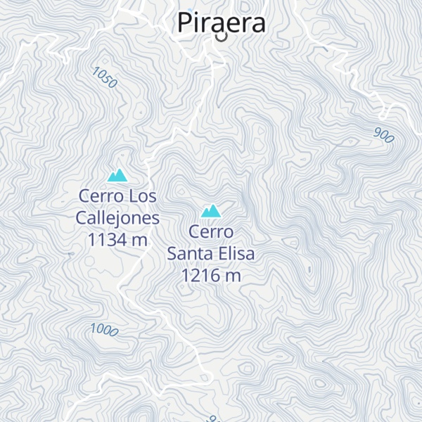 Map of Cerro Santa Elisa
