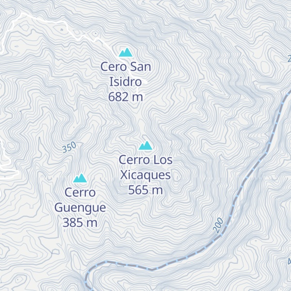 Map of Cerro Los Xicaques