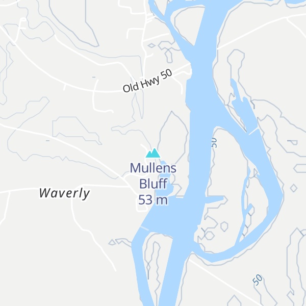 Map of Mullens Bluff