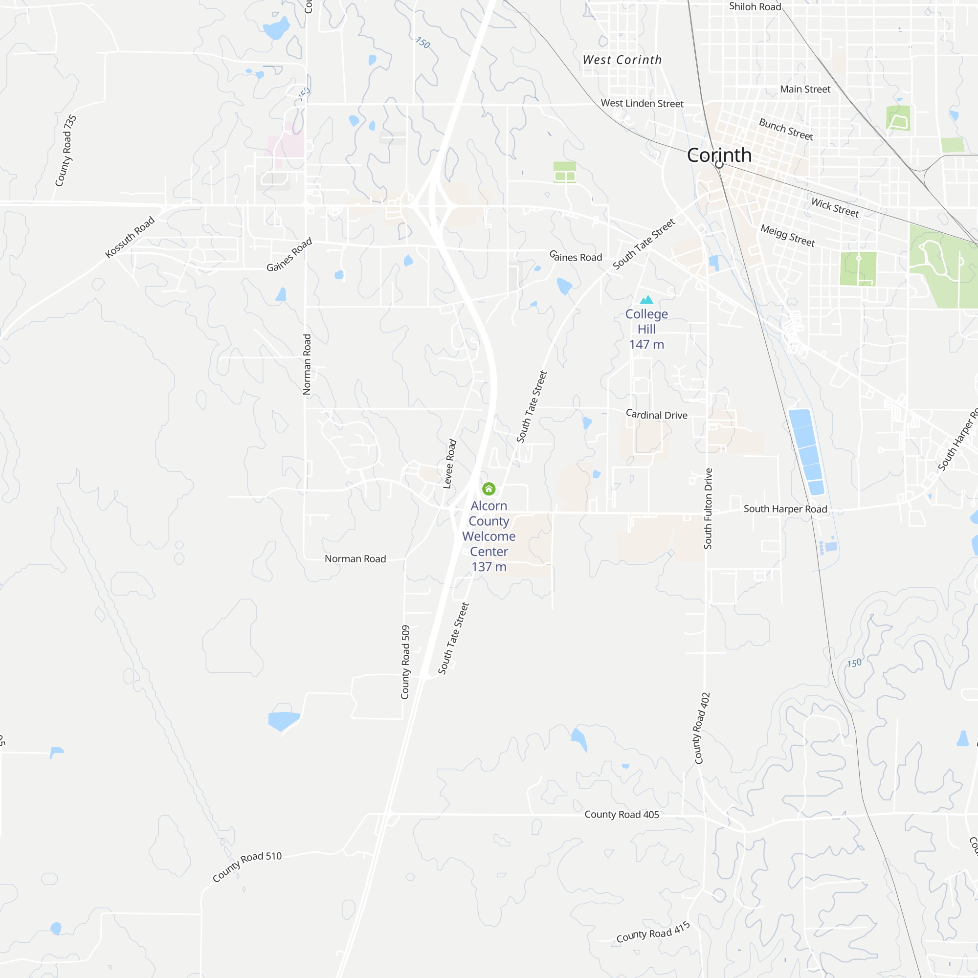 Alcorn County Welcome Center map