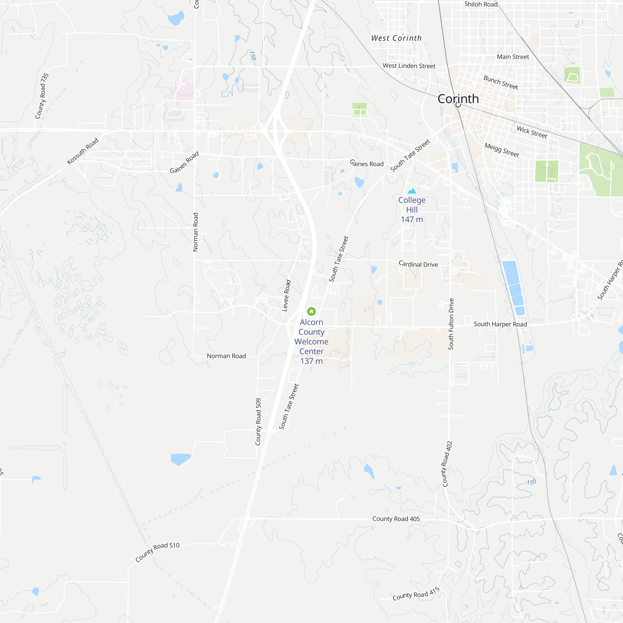 Alcorn County Welcome Center map