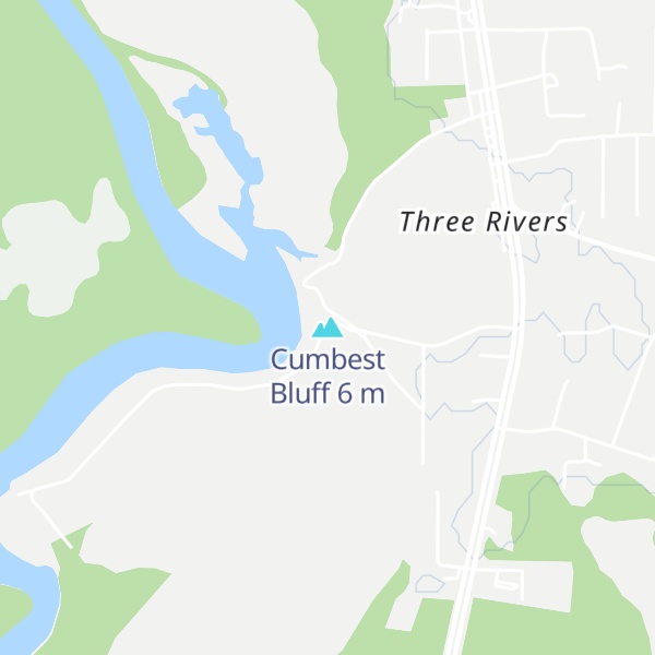 Map of Cumbest Bluff