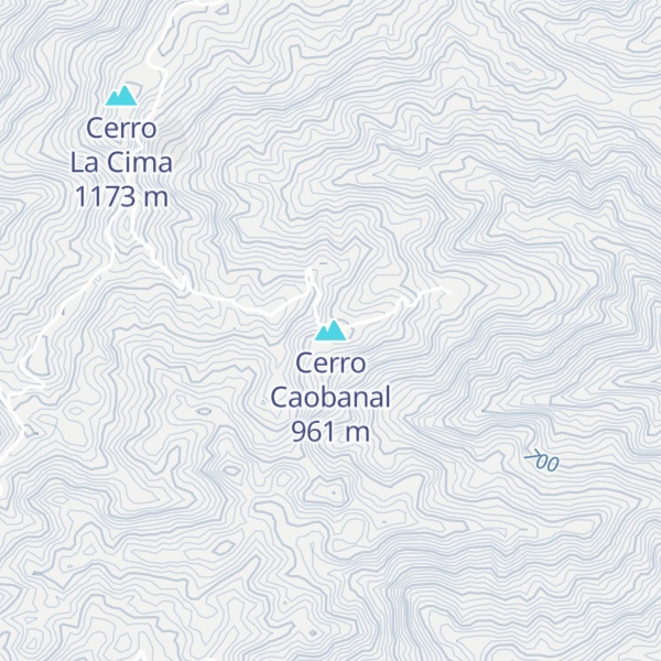 Map of Cerro Caobanal