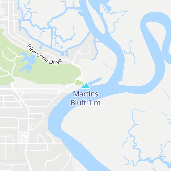 Map of Martins Bluff