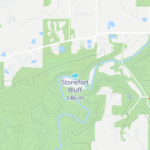 Map of Stonefort Bluff