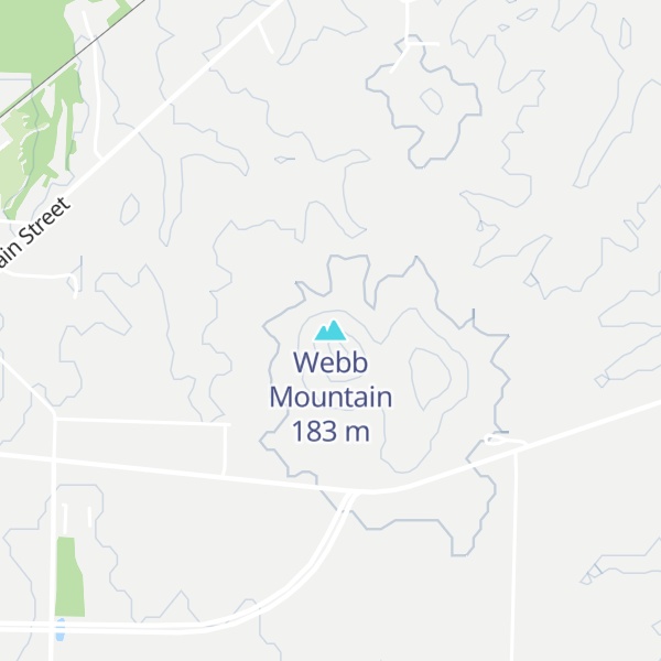 Map of Webb Mountain
