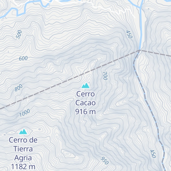 Map of Cerro Cacao