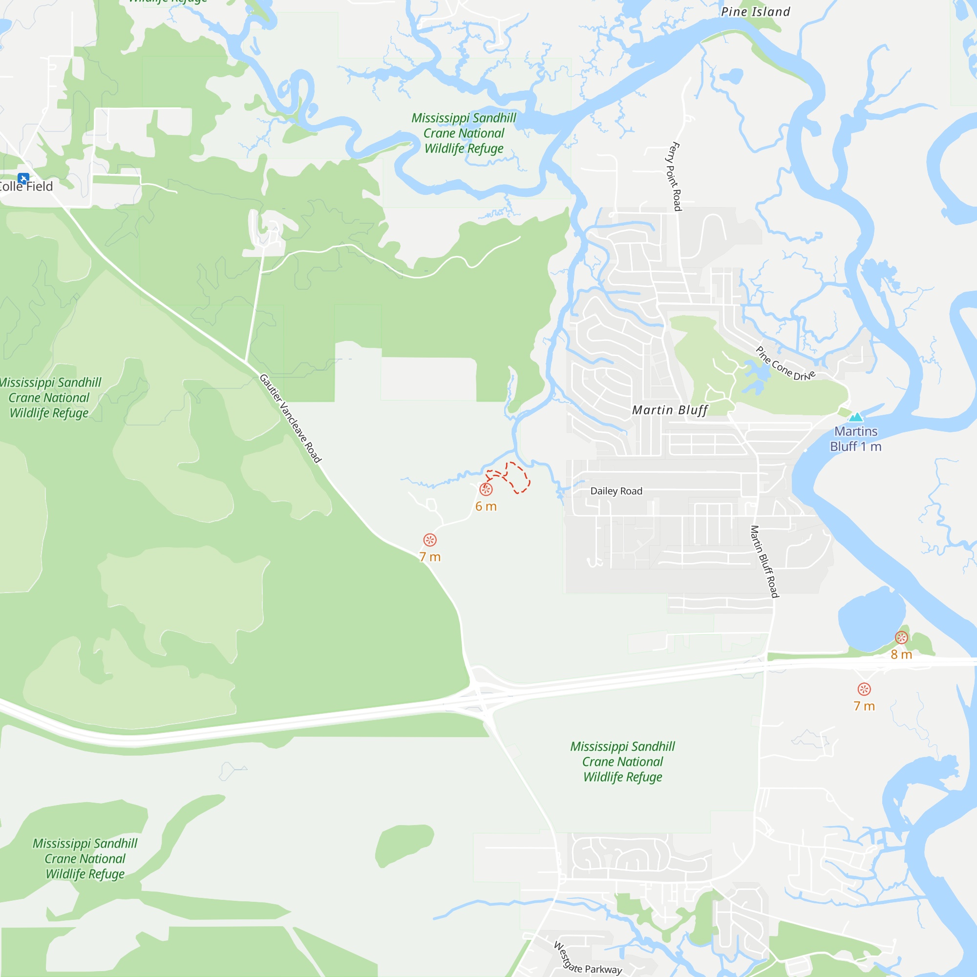 Mississippi Sandhill Crane Visitor Center map