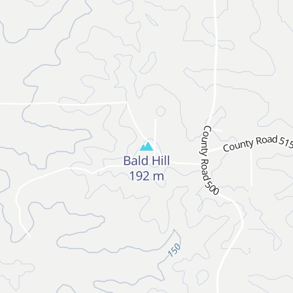 Map of Bald Hill