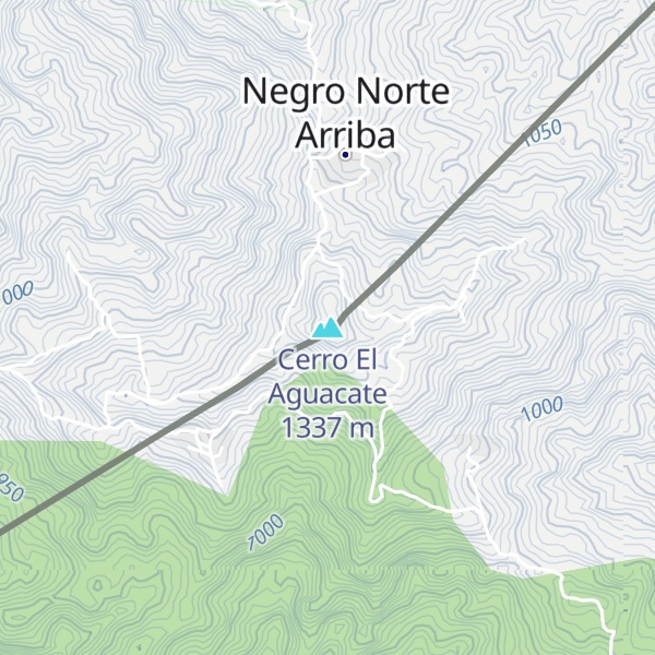 Map of Cerro El Aguacate