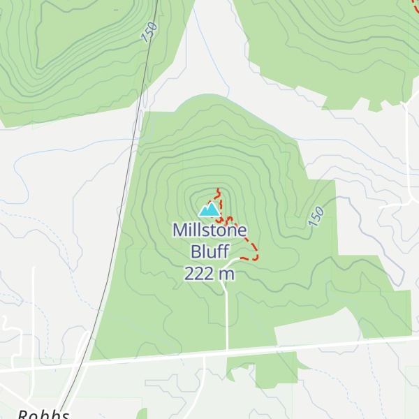 Map of Millstone Bluff
