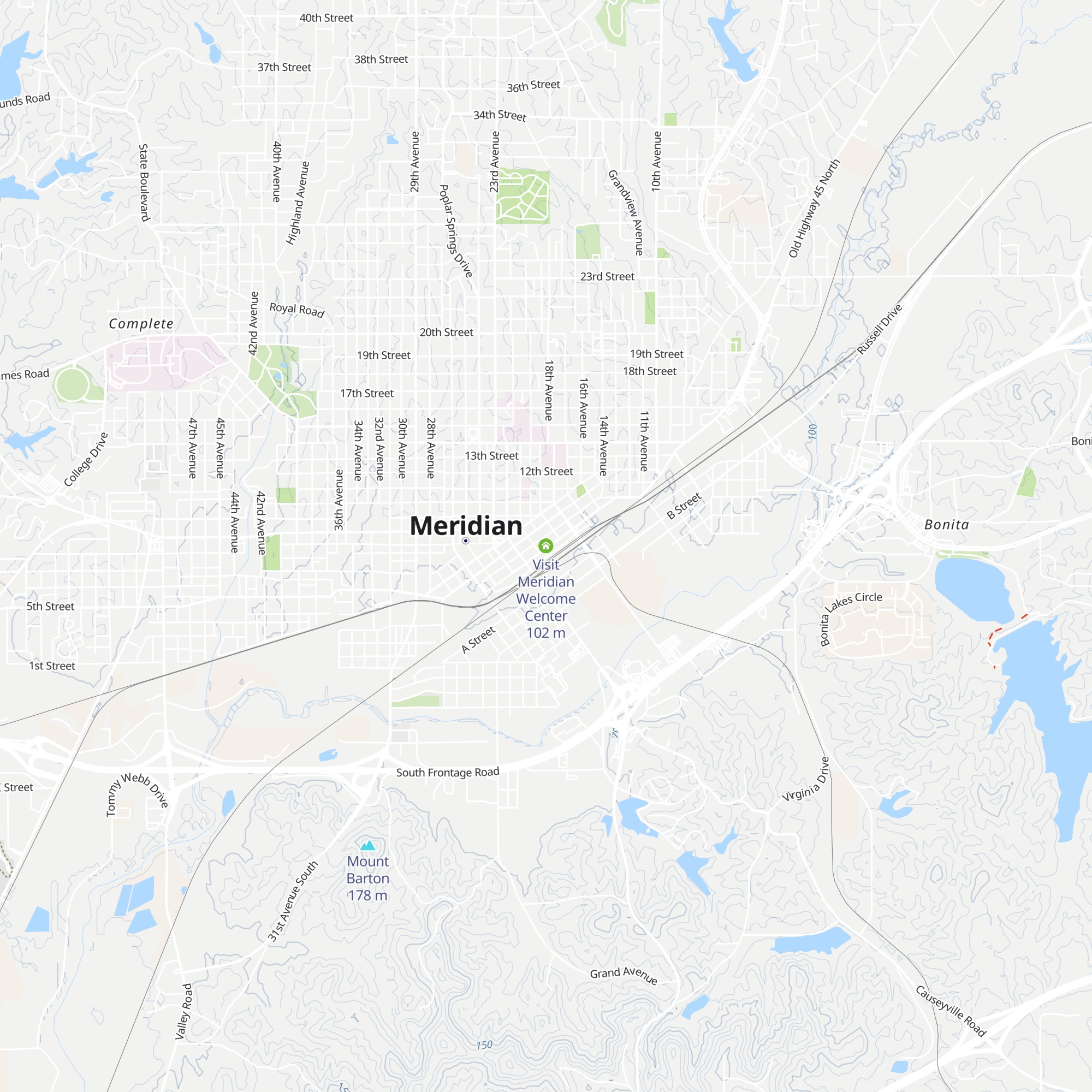 Visit Meridian Welcome Center map