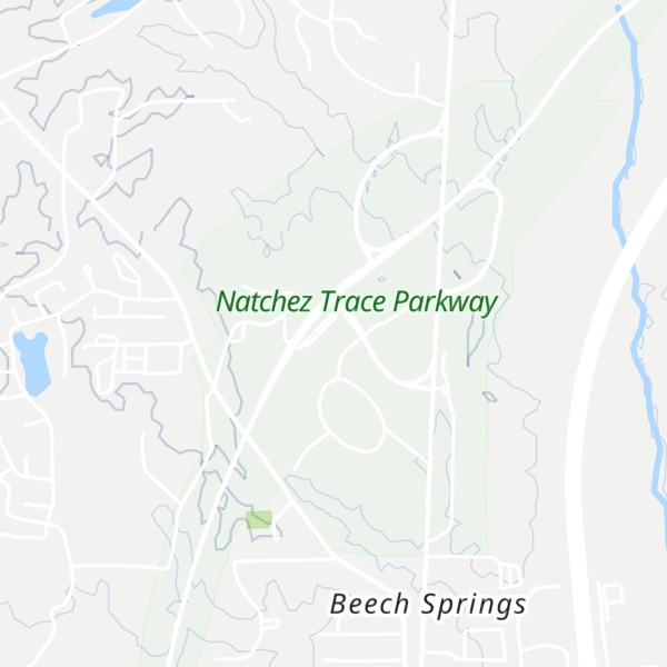 Map of Natchez Trace Visitor Center