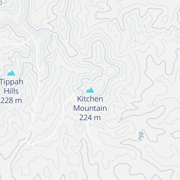 Map of Kitchen Mountain