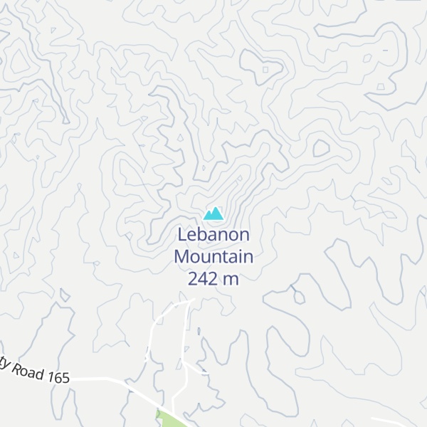 Map of Lebanon Mountain