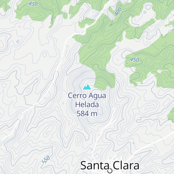 Map of Cerro Agua Helada