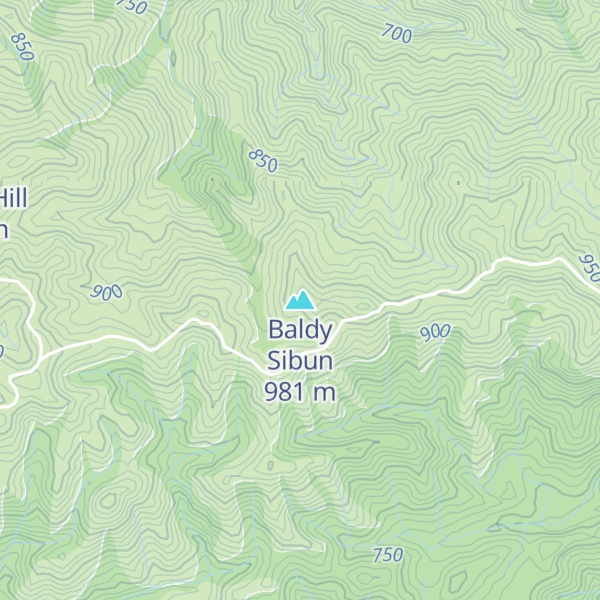 Map of Baldy Sibun
