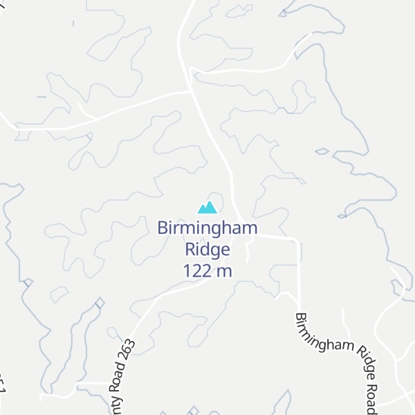 Map of Birmingham Ridge