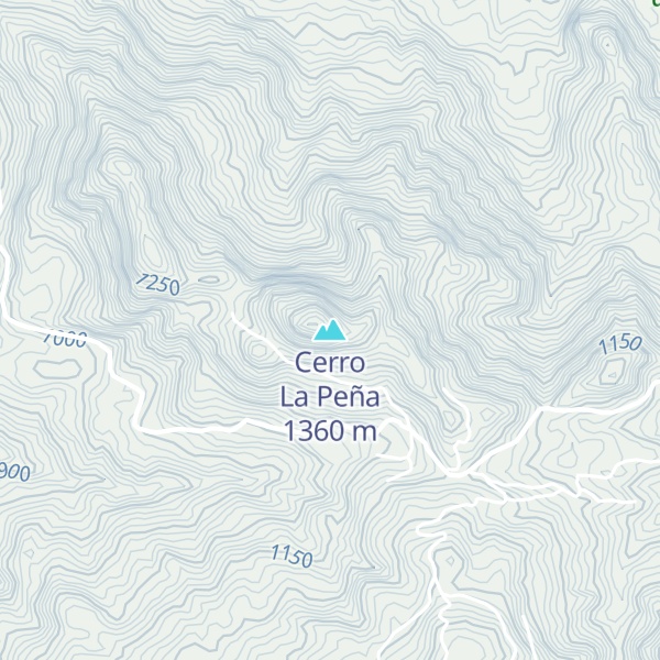 Map of Cerro La Peña