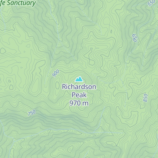Map of Richardson Peak
