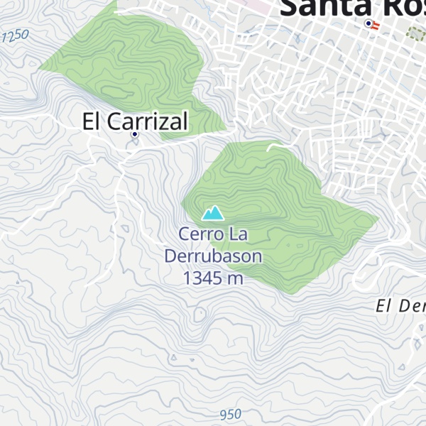 Map of Cerro La Derrubason