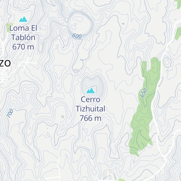 Map of Cerro Tizhuital