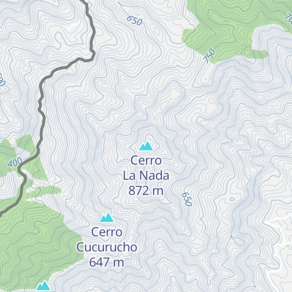 Map of Cerro La Nada