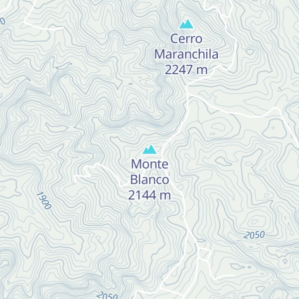 Map of Monte Blanco