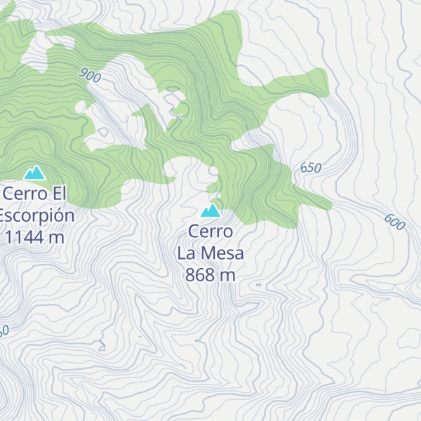 Map of Cerro La Mesa