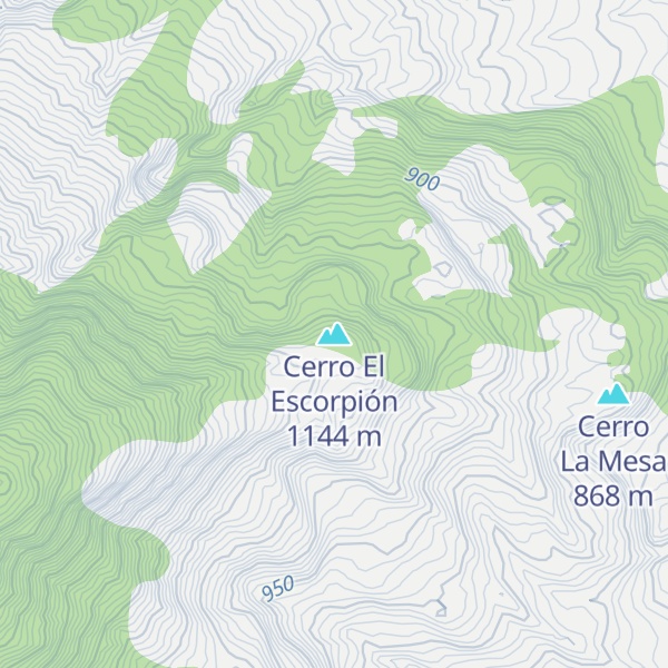 Map of Cerro El Escorpión