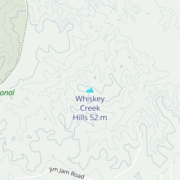 Map of Whiskey Creek Hills