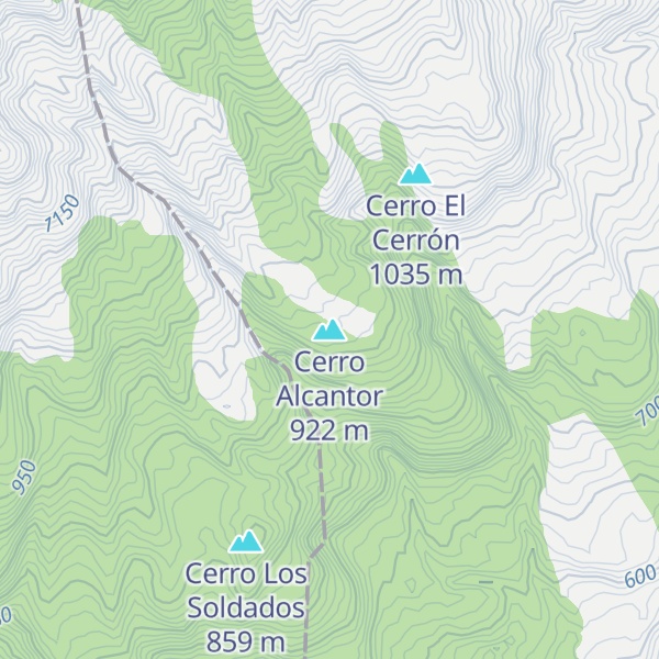 Map of Cerro Alcantor
