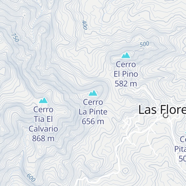 Map of Cerro La Pinte