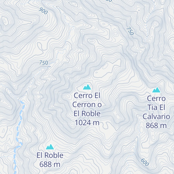 Map of Cerro El Cerron o El Roble