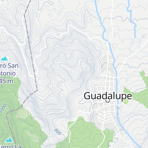 Map of Cerro El Cimarrón