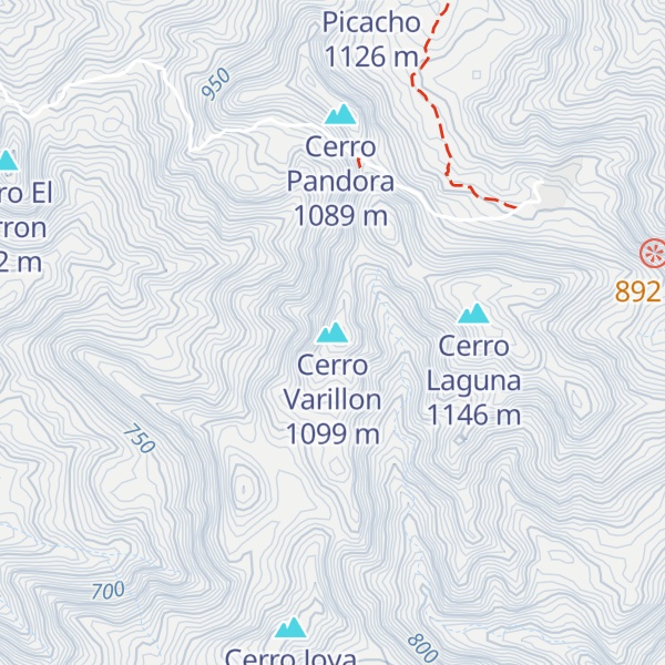 Map of Cerro Varillon