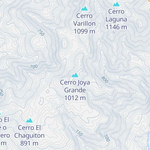 Map of Cerro Joya Grande